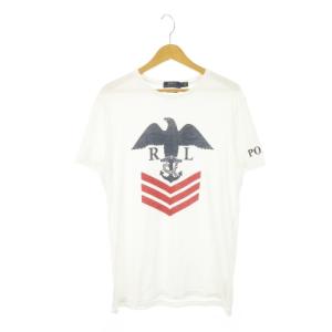 半袖Tシャツ クルーネック プリント ロゴ コットン M 白 ホワイト /AH1