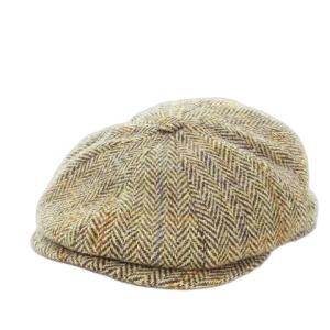× クッチロアンドシー qcillo&c ハンチング帽 帽子 ツイード ウール ヘリンボーン チェック