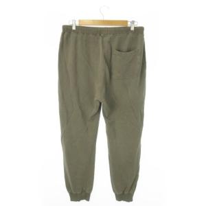 NEIGHBORHOOD スウェットパンツ ジョガー ドロスト プリント ロゴ 裏毛 L 緑 カーキ /AO23