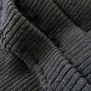 MACPHEE ニットパンツ フレア レギンス リブ ストレッチ ミックス シルク混 絹 36 S チャコール グレー