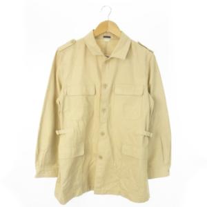 × インターメッツォ INTERMEZZO シャツジャケット エポレット ダブルポケット ベルト LL