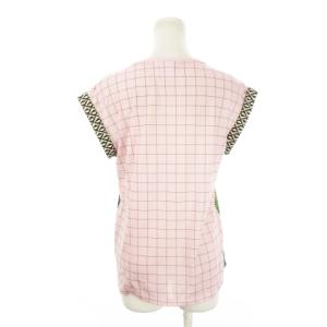 adidas Originals Tシャツ カットソー ラウンドネック 丸首 半袖 フレンチスリーブ トレフォイル ロゴ リーフ柄 チェック