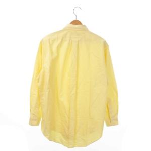 RALPH LAUREN オックスフォードシャツ ボタンダウン 長袖 コットン ワンポイント ポニーロゴ刺繍 41-84 L 黄