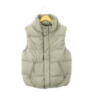 ダウンベスト スタンドカラー ジップアップ M グレー /AH9