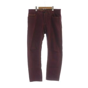 テーパードパンツ デニム 50 レッド