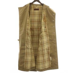 YVES SAINT LAURENT ヴィンテージ トレンチコート アウター ロング 裏地チェック 175-92-78 茶色 ブラウン /XZ