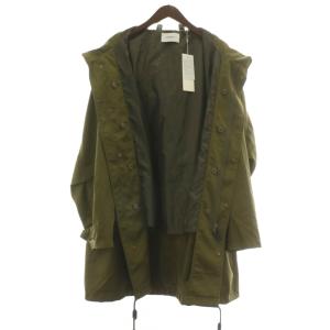 JOHNBULL Ｍ-51モッズコート アウター ミドル フード ジップアップ L カーキ JM241L12 /XZ GY01