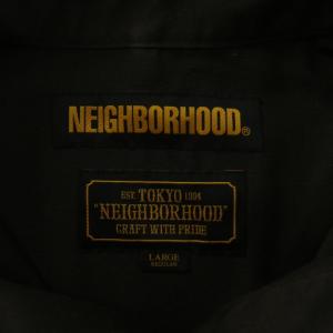 NEIGHBORHOOD 19AW CLASSIC WORK EC-SHIRT.LS ワークシャツ 長袖 ロゴ プリント L 茶色