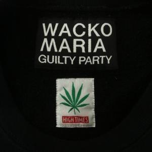 WACKO MARIA × ハイタイムズ HIGH TIMES トレーナー スウェット 長袖 クルーネック ロゴ 刺繍 L 黒