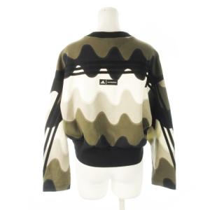 adidas × マリメッコ marimekko PAKAIAN トレーナー 段ボール生地 ラウンドネック 長袖 ショート丈