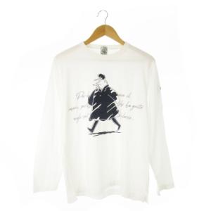 LUPO DI MARE Tシャツ カットソー ロンT クルーネック 丸首 長袖 プリント イラスト ロゴ