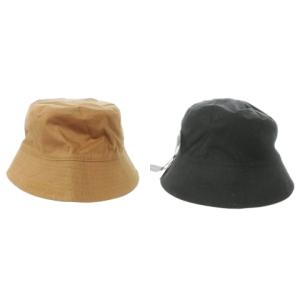 DANIEL WELLINGTON DANIELWELLINGTON バケットハット リバーシブル コットン ロゴプレート ロゴ刺繍 ワンポイント 63cm 茶 ブラウン 黒