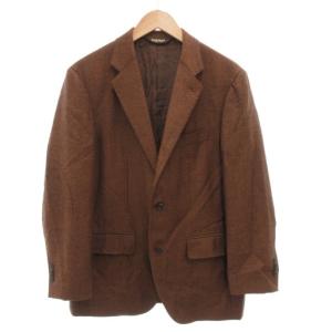 テーラードジャケット ブレザー シングル 2B サイドベンツ ウール 100BB5 茶 ブラウン 黒 ブラック