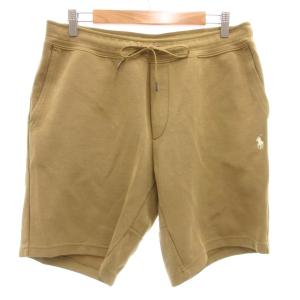 ショートスウェットパンツ ハーフ ショート ポニー刺繍 ロゴ M 茶 ブラウン /GV GY03 AA