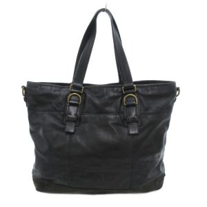 COACH 70548 2WAY トートバッグ ショルダー レザー スエード切替 黒 ブラック /UO GY03