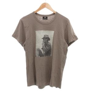 プリントTシャツ 半袖 L クルーネック ベージュ フォトデザイン /GV GY03