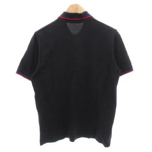 FRED PERRY M12 ポロシャツ 半袖 ロゴ刺繍 鹿の子 40 黒 ブラック 赤 レッド /GV GY03