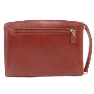 TAKEO KIKUCHI セカンドバッグ クラッチバッグ ロゴ レザー 茶 ブラウン /AE GY03