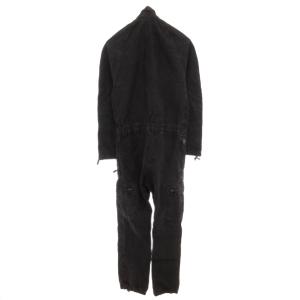 AKM ツナギ オールインワン ジャンプスーツ デニム S 黒 ブラック /AE GY03
