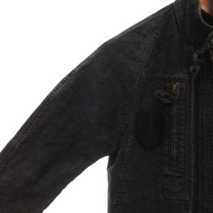 AKM ツナギ オールインワン ジャンプスーツ デニム S 黒 ブラック /AE GY03