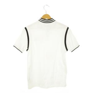 POLO RALPH LAUREN ポロシャツ 半袖 ロゴ ワッペン ライン 鹿の子 コットン S 白 ホワイト /AH7 GY99