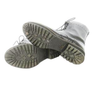 YOSUKE ウイングチップブーツ ショート レザー 革 メダリオン レースアップ 24.0cm 黒 ブラック /CK9