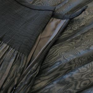 Leilian ギャザースカート ロング シアー オーガンジー ウエストギャザーゴム 透け感 エアリー 9 黒 ブラック