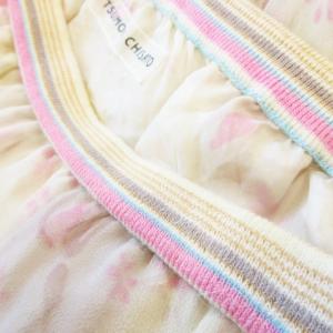 TSUMORI CHISATO シルクティアードスカート ミモレ ロング 絹 シアー 透け感 プリント 花柄 切替 フリル 2 M ピンク