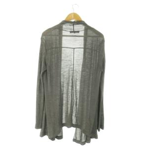 5351 POUR LES HOMMES トッパーカーディガン 長袖 シアー ストレッチ 薄手 2 M グレー /AO10 GY99