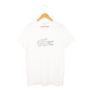 半袖Tシャツ ラウンドネック ビッグロゴ ワッペン コットン M 白 ホワイト /AH16 GY99