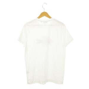 LACOSTE 半袖Tシャツ ラウンドネック ビッグロゴ ワッペン コットン M 白 ホワイト /AH16 GY99