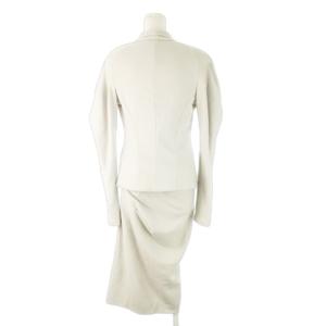 DONNA KARAN セットアップ スーツ タックカラージャケット タイトスカート ウール 厚手 小さいサイズ US2 XS