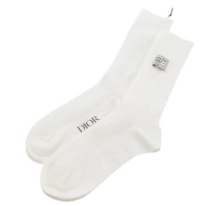 CD 1947 カプセルコレクション ソックス 靴下 ウーブンラベル リブ編み ロゴ S 25-26cm