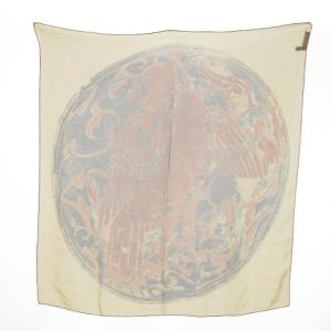 スカーフ シルク 絹 鳥 バード 茶 ブラウン /MN17 GY99