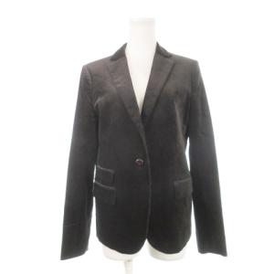 コーデュロイジャケット テーラード シングル 総裏地 ストレッチ 10 M?L 茶 ブラウン /AH14