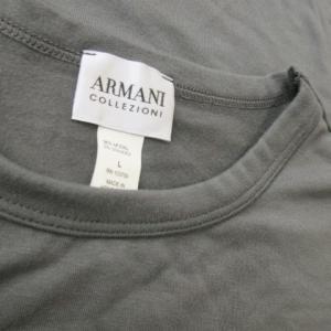 ARMANI COLLEZIONI 半袖Tシャツ クルーネック ストレッチ なめらか L グレー /AO18 GY99