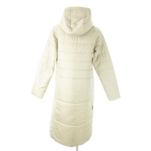 adidas SEPARATES パデット ロングコート 中綿 ジップアップ フーディ ロゴ刺繍 スポーツ M ベージュ