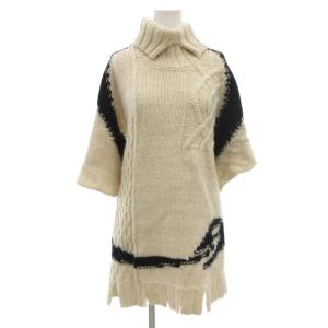 22AW タートルネックチャンキーニット TURTLENECK CHUNKY KNIT ケープ ポンチョ