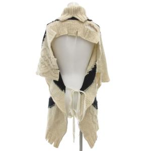 MM6 Maison Margiela 22AW タートルネックチャンキーニット TURTLENECK CHUNKY KNIT ケープ ポンチョ