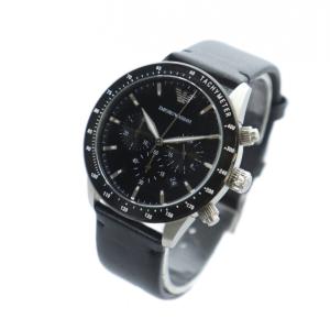 EMPORIO ARMANI AR11243 MARIO 腕時計 ウォッチ クォーツ 黒文字盤 デイト カレンダー付き クロノグラフ