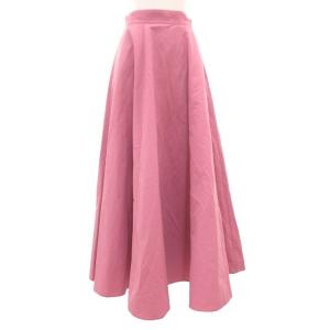 21AW ボリュームフレアマキシスカート Volume Flare Skirt ロング 1 ピンク 11109-6182