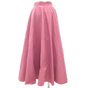 CLANE 21AW ボリュームフレアマキシスカート Volume Flare Skirt ロング 1 ピンク 11109-6182