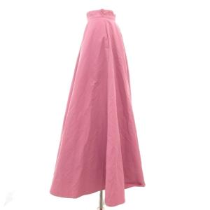 CLANE 21AW ボリュームフレアマキシスカート Volume Flare Skirt ロング 1 ピンク 11109-6182