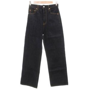 23AW ハイウエストルーズストレートデニムパンツ ジーンズ ボタンフライ 24 インディゴブルー /GV