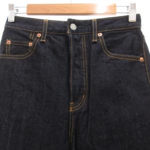 UNGRID 23AW ハイウエストルーズストレートデニムパンツ ジーンズ ボタンフライ 24 インディゴブルー /GV