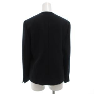 TOMORROWLAND 20SS ドライダブルクロス ノーカラージャケット フレアスカート スーツ セットアップ 36 紺 ネイビー