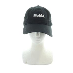 NEW ERA MOMA ベースボールキャップ 帽子 ロゴ 刺繍 黒 ブラック GY30 /MQ