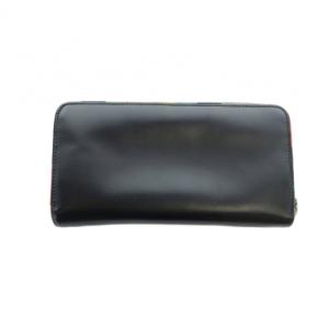 PAUL SMITH 長財布 ウォレット ロゴ ラウンドファスナー レザー 黒 ブラック W1A-4609-AEDGE GY30