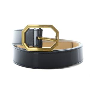 EMPORIO ARMANI ベルト アクセサリー ゴールド金具 ロゴ 80 黒 ブラック Y3I366 GY30 /MQ
