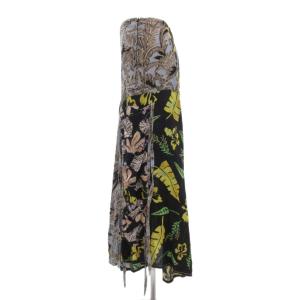 3.1 phillip lim 美品 19SS フレアスカート 絹 シルク 0 黒 ブラック 黄 イエロー 花柄 総柄 /AE GY30